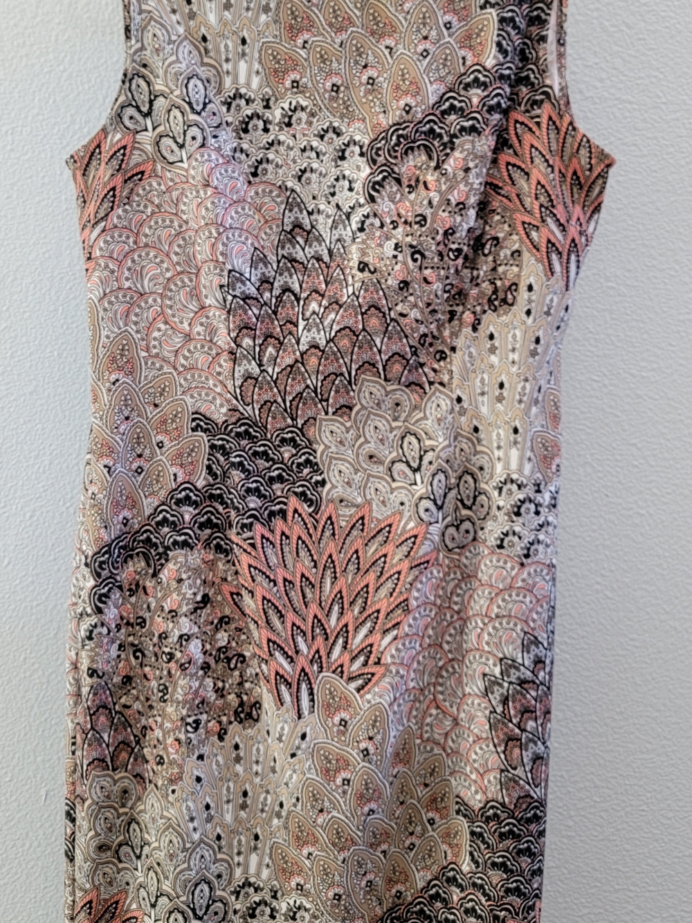 Connected  Paisley Print Sheath Midi Dress Sleeveless  Size 10 - Picture 3 of 6